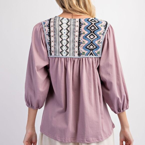 33. EASEL LOOSE FIT COTTON TOP - Picture 4 of 5